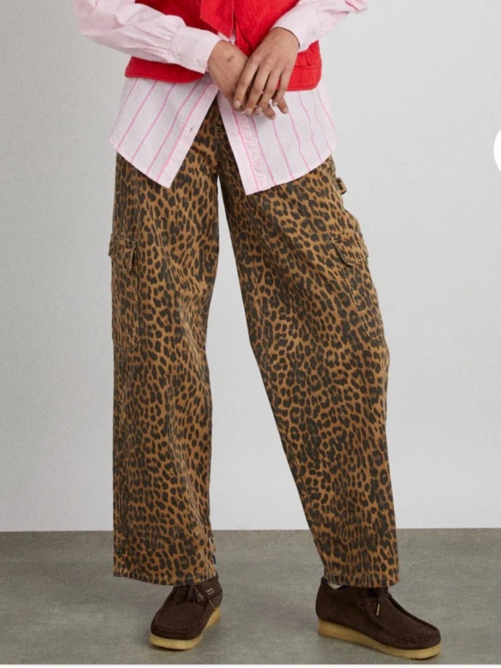 Damson Madder Dion Jean - leopard cargo